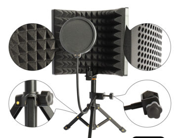 Microphone Isolation Shield Handheld for Studio Microphone